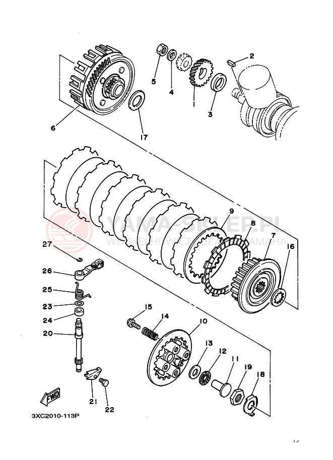 Schemat "sprzęgło" do Yamaha R1-Z