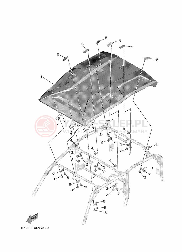 Schemat "SUN ROOF" do Yamaha YXF1000EW