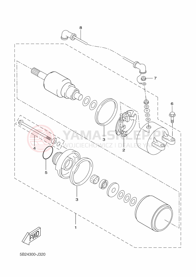 Schemat "rozrusznik" do Yamaha XCITY