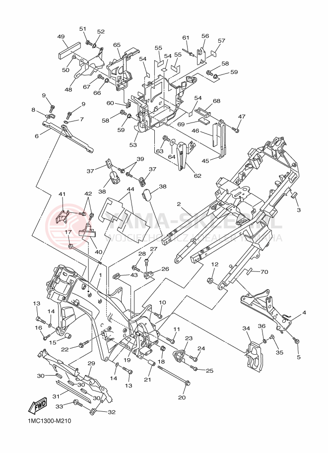 Schemat "rama" do Yamaha FJR1300A