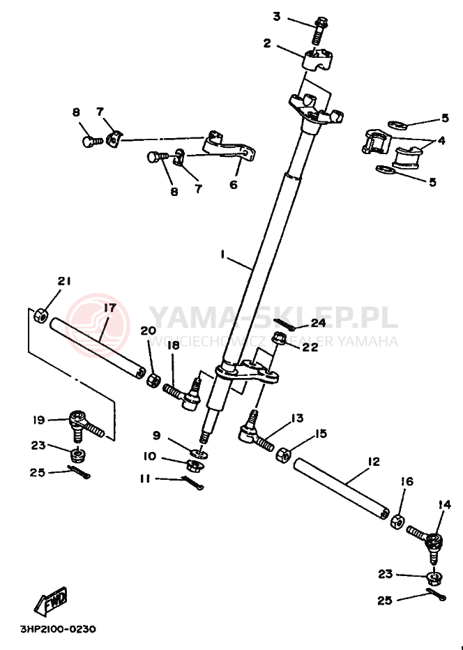Schemat "Półki zawieszenia" do Yamaha YFM350ER