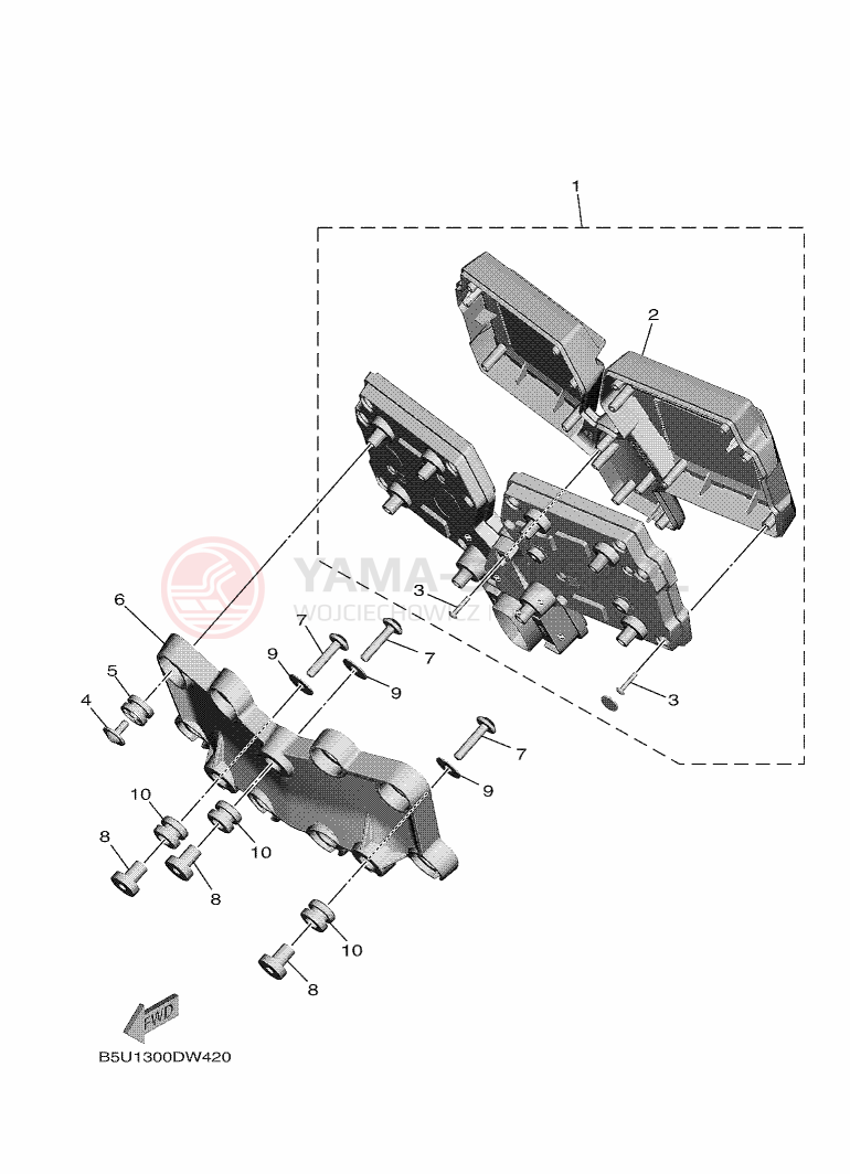 Schemat "licznik" do Yamaha TRACER 9