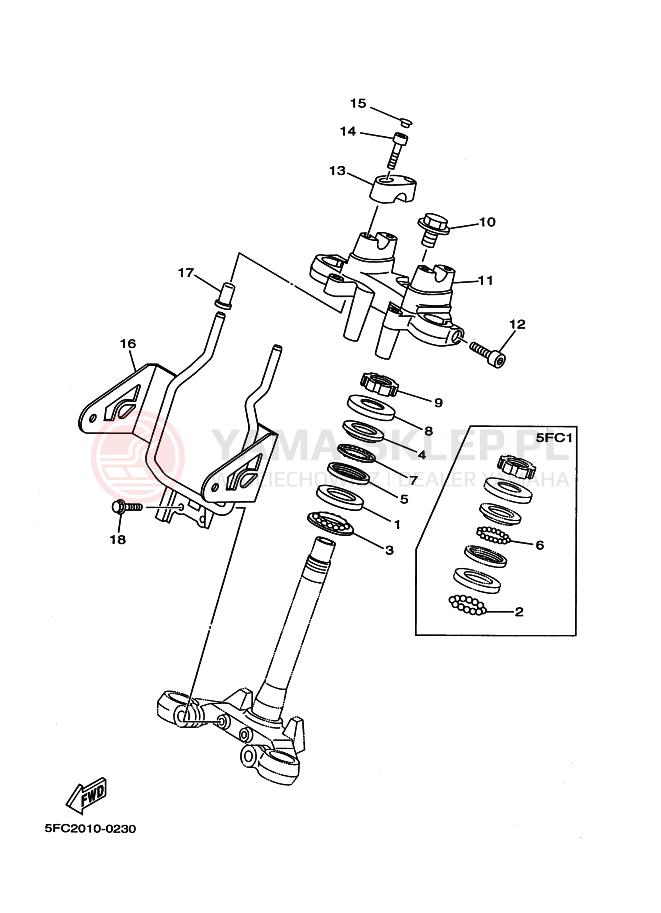 Schemat "Półki zawieszenia" do Yamaha RZ50