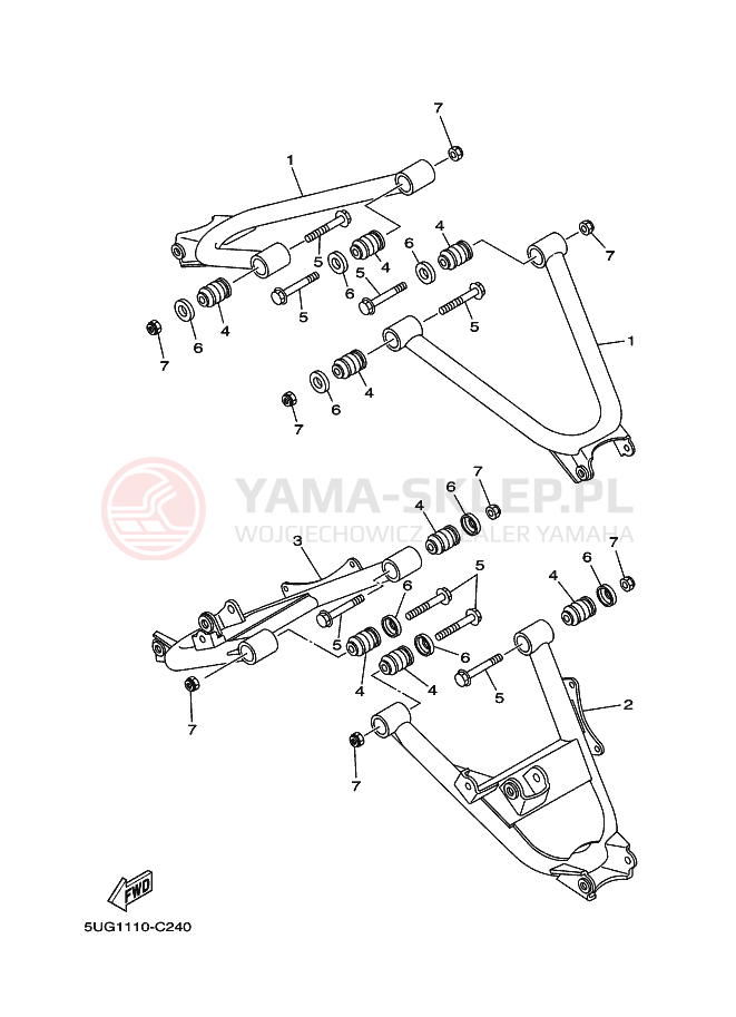 Schemat "wahacz" do Yamaha RHINO 660