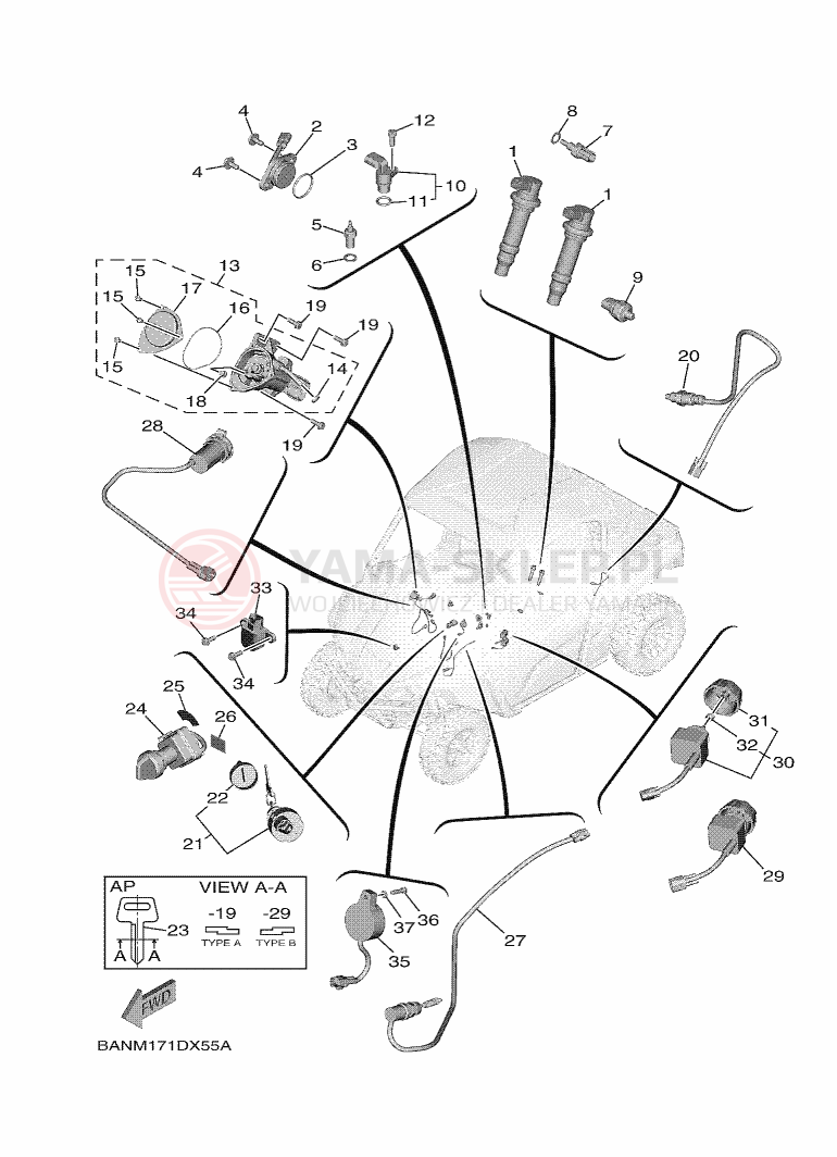 Schemat "układ elektryczny" do Yamaha WOLVERINE X2 EPS R-SPEC