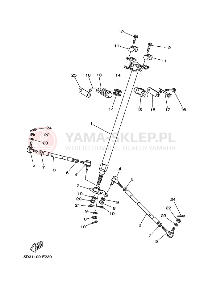 Schemat "Półki zawieszenia" do Yamaha YFZ450