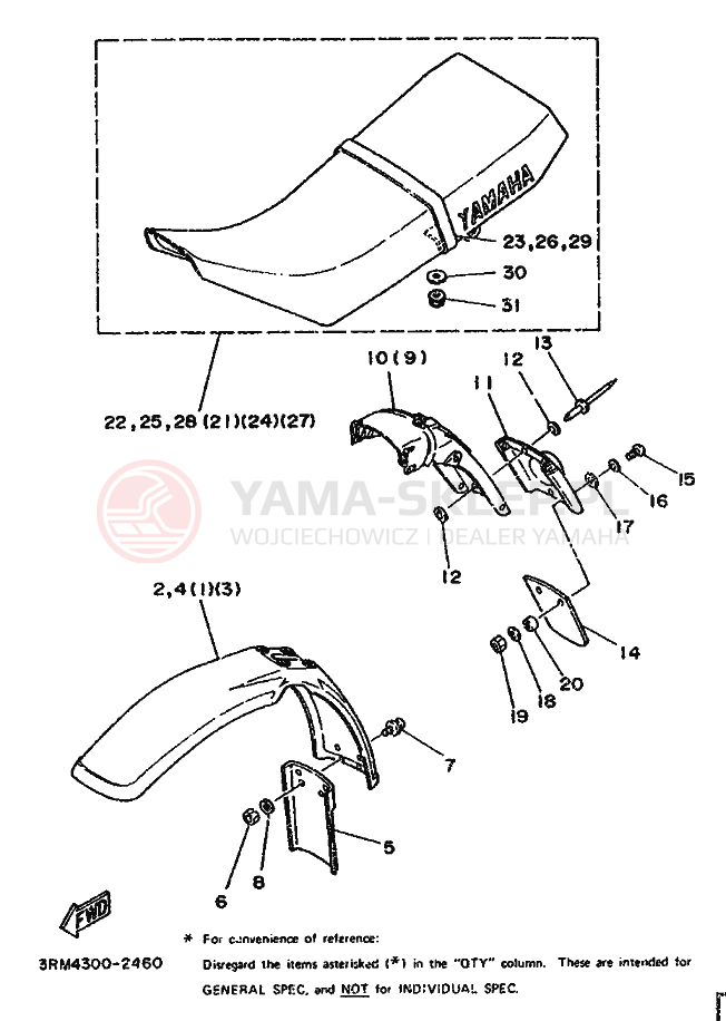 Schemat "alternator" do Yamaha DT125R