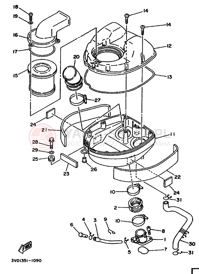 Schemat "Wtrysk paliwa" do Yamaha TDM850