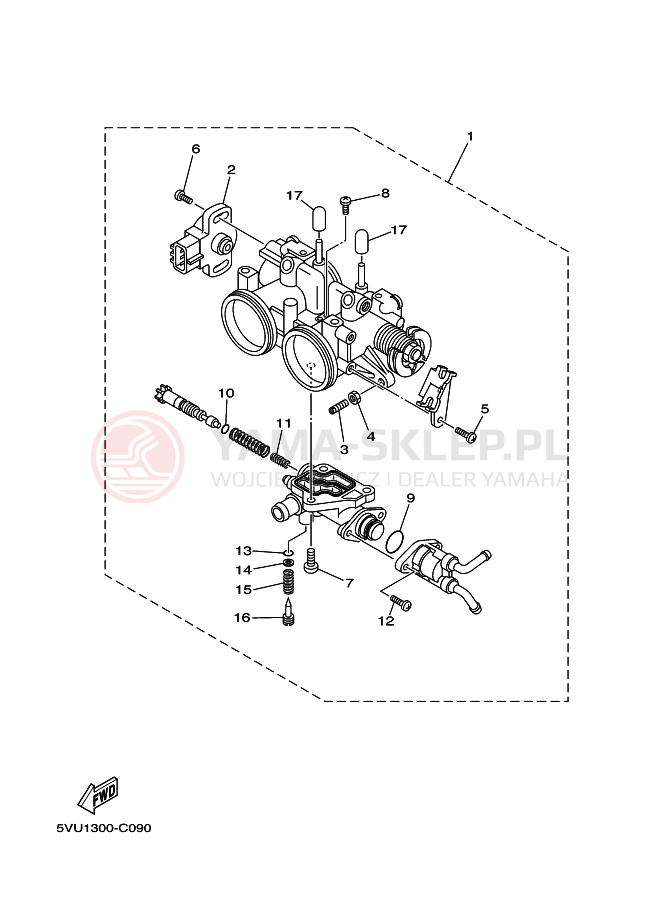 Schemat "Wtrysk paliwa" do Yamaha TMAX