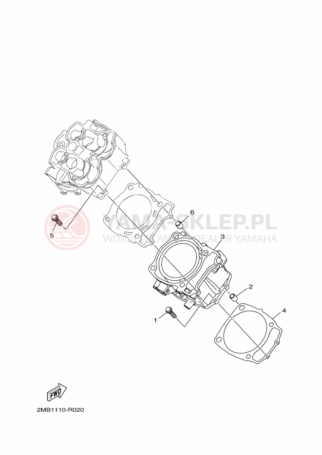 Schemat "cylinder" do Yamaha WOLVERINE EPS CAMO