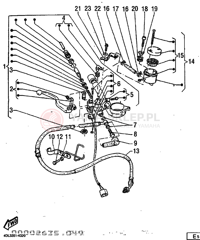 Schemat "Pompa hamulcowa przednia" do Yamaha SRZ660
