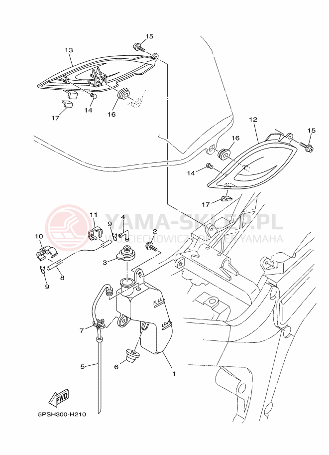 Schemat "Pokrywa boczna" do Yamaha TDM900