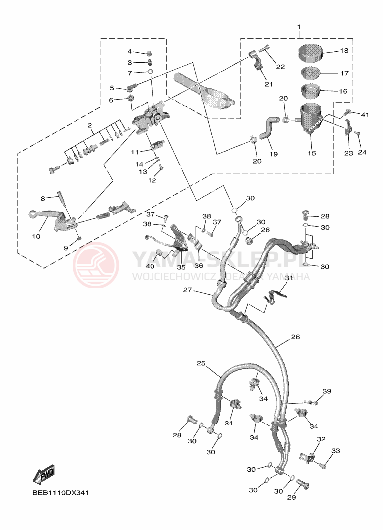 Schemat "Pompa hamulcowa przednia" do Yamaha YZF-R7
