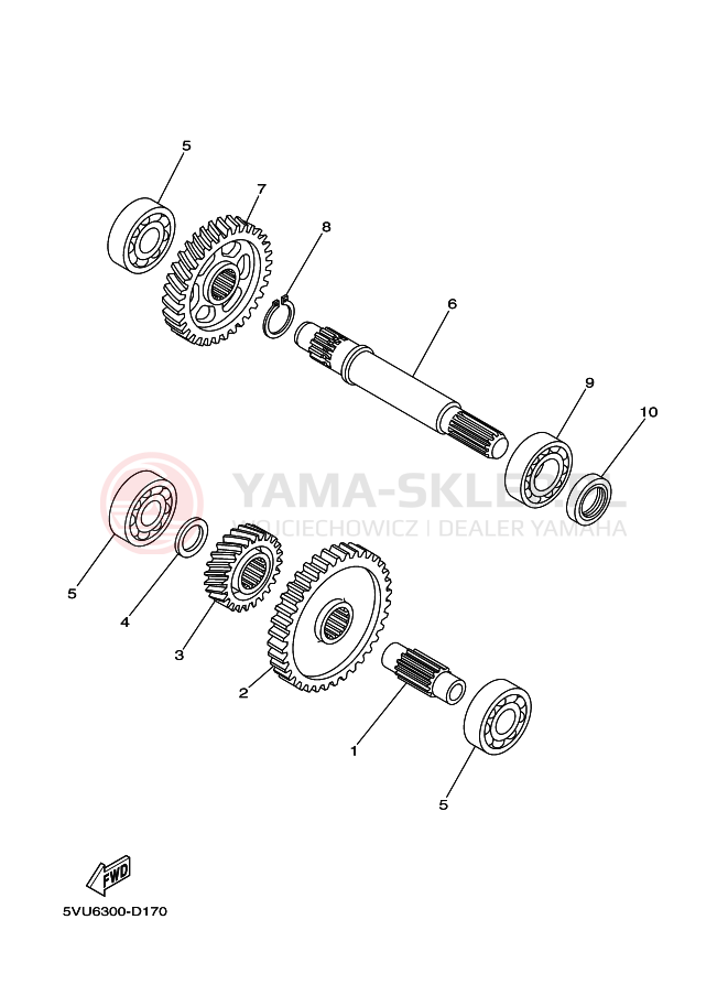 Schemat "Skrzynia biegów " do Yamaha TMAX