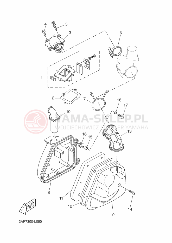 Schemat "Wtrysk paliwa" do Yamaha YN50