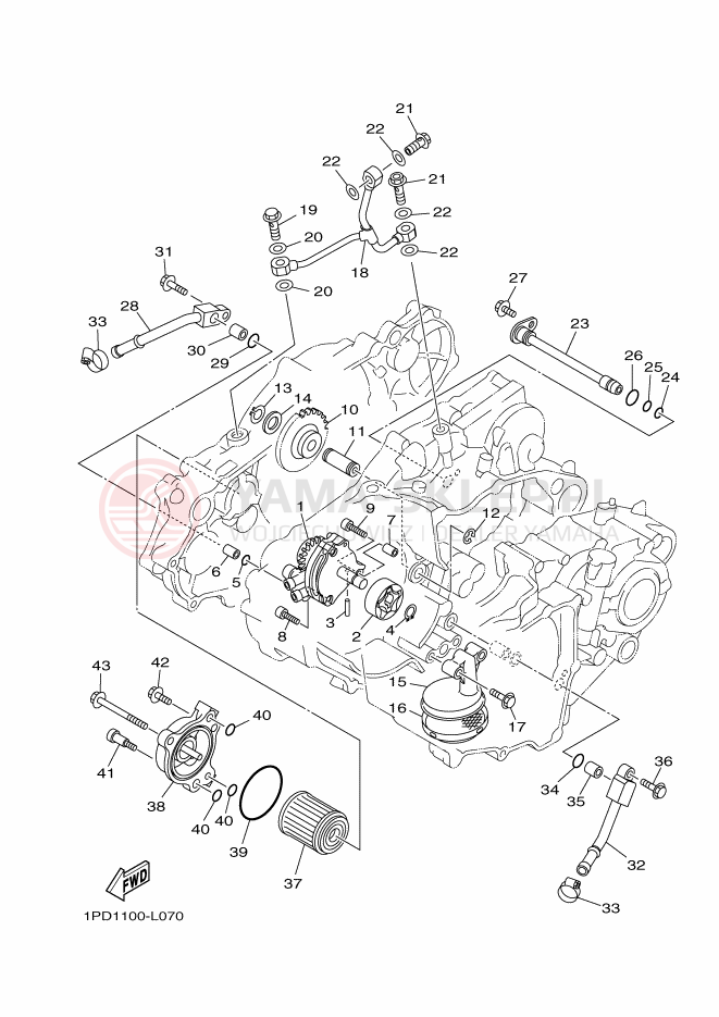 Schemat "Pompa olejowa" do Yamaha YFZ450D