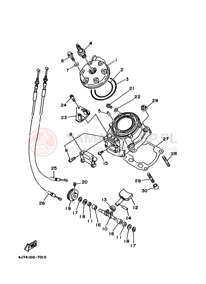 Schemat "głowica" do Yamaha TZ125
