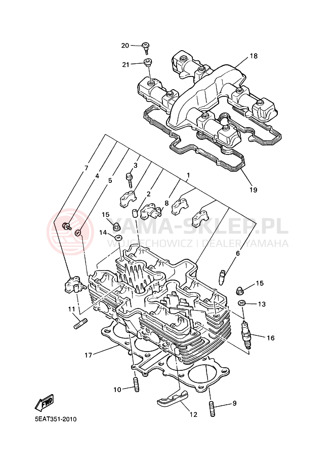 Schemat "głowica" do Yamaha XJR 1300