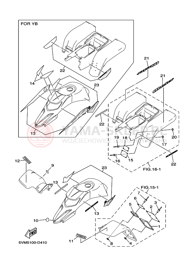 Schemat "naklejki" do Yamaha BLASTER