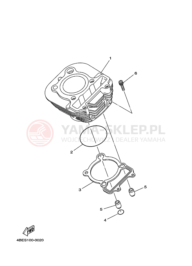 Schemat "cylinder" do Yamaha TT-R230 TTR230V