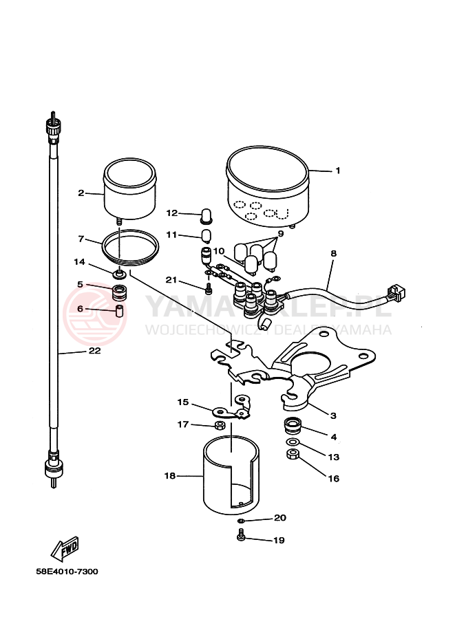 Schemat "licznik" do Yamaha YB-1 YB-1FOUR YB1-4