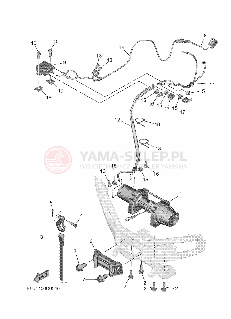 Schemat "Wyciągarka" do Yamaha WOLVERINE RMAX2 1000 SE