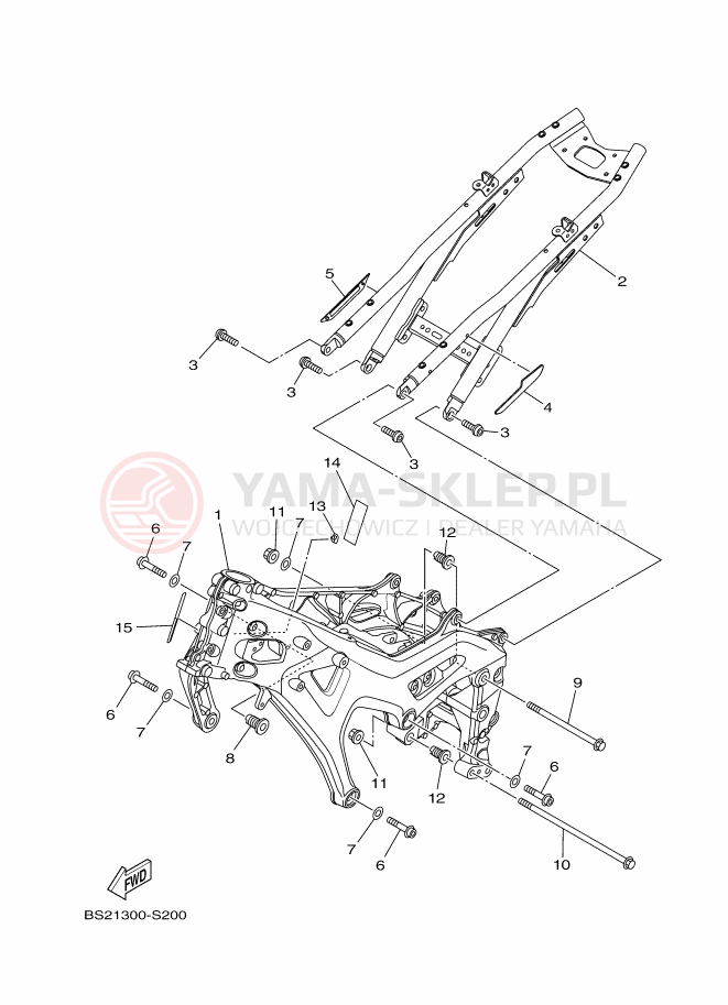 Schemat "rama" do Yamaha MT-09 ABS