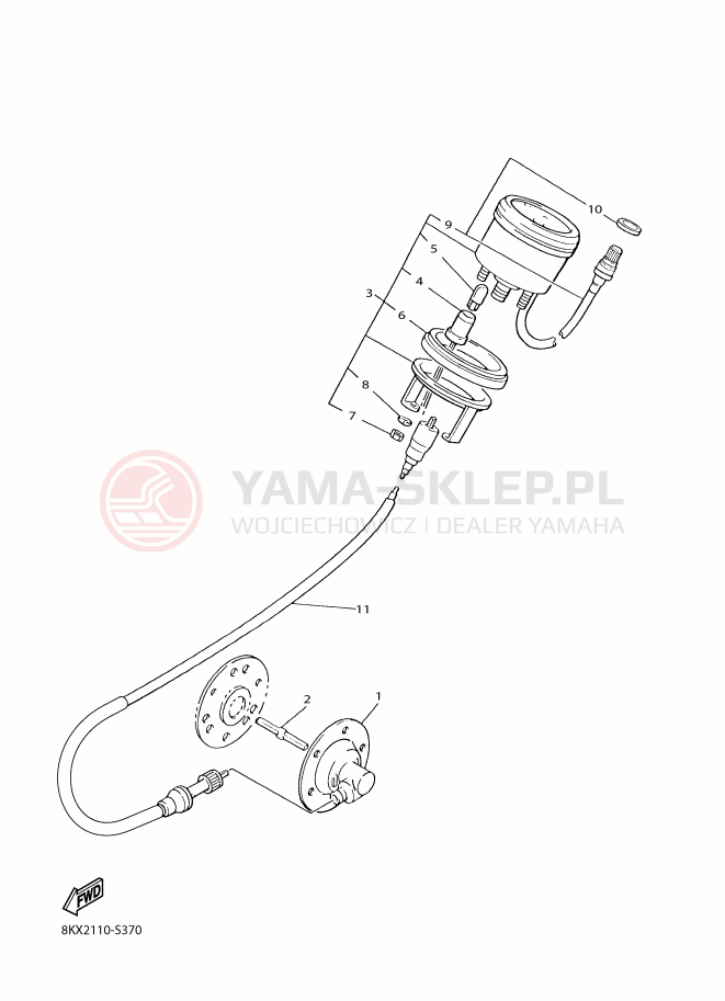 Schemat "licznik" do Yamaha VK540V