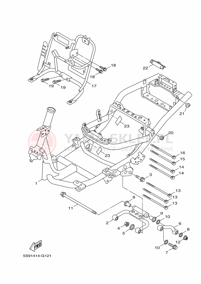 Schemat "rama" do Yamaha BWS 125