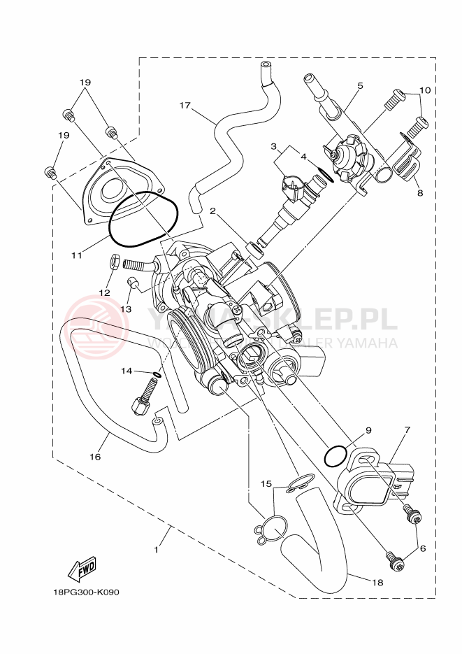 Schemat "Układ wtryskowy" do Yamaha YFZ450R