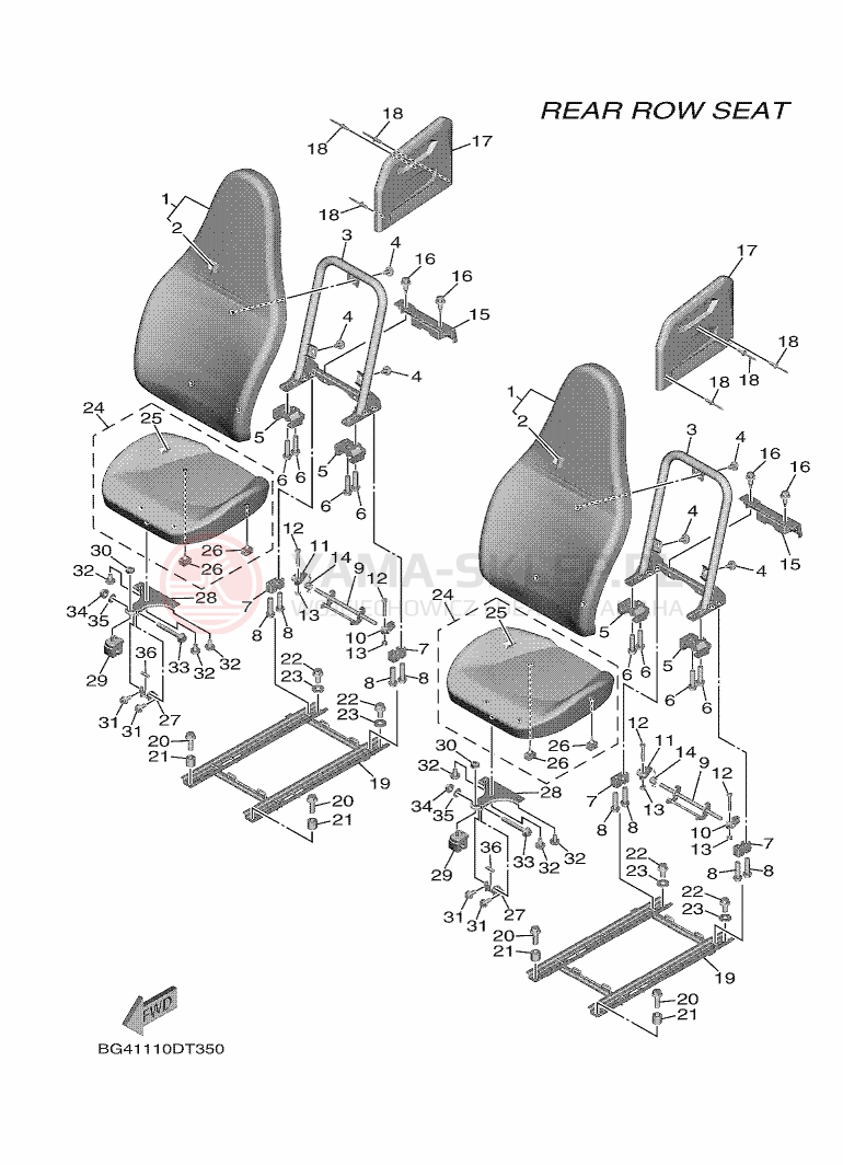 Schemat "SEAT" do Yamaha YXF850ES
