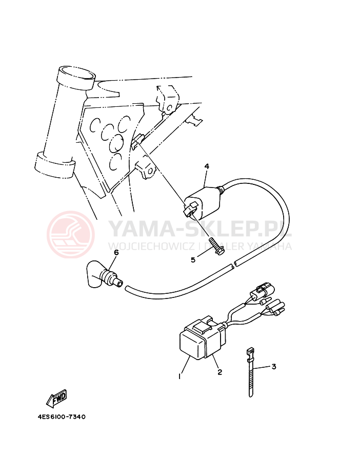 Schemat "układ elektryczny" do Yamaha YZ80