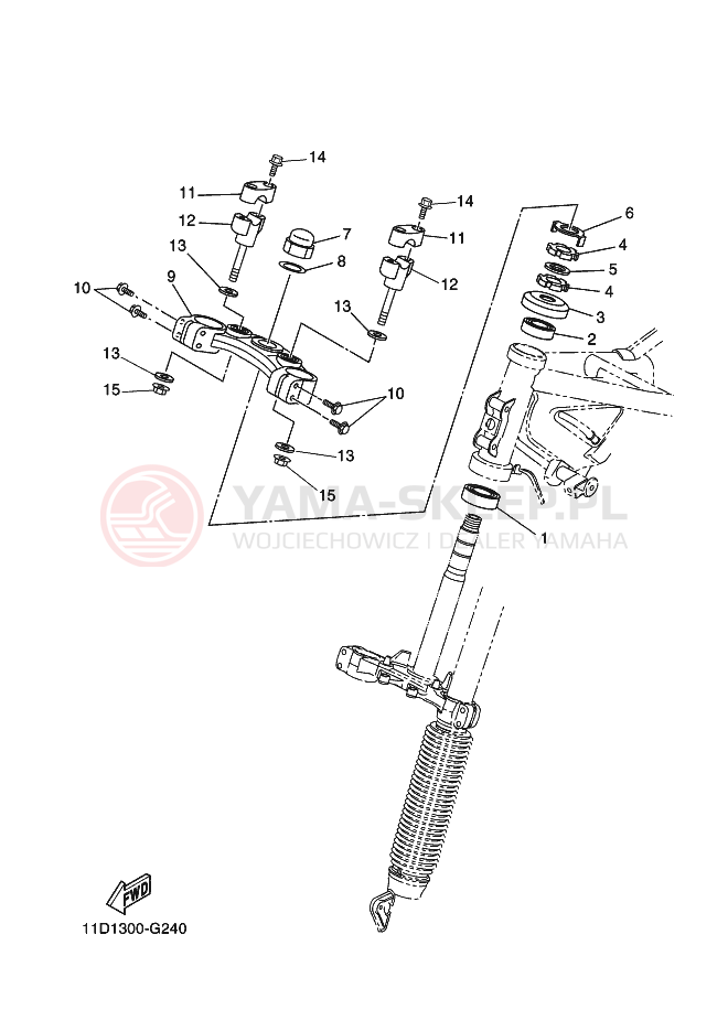 Schemat "Półki zawieszenia" do Yamaha TENERE