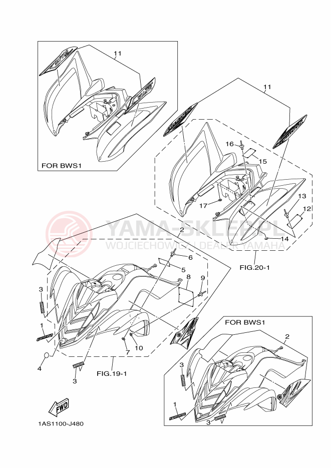 Schemat "naklejki" do Yamaha RAPTOR 700 SE