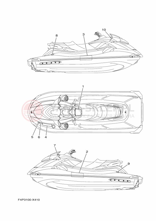 Schemat "naklejki" do Yamaha GP1800C