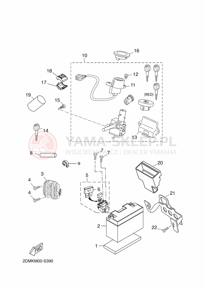 Schemat "układ elektryczny" do Yamaha X-MAX 125 ABS