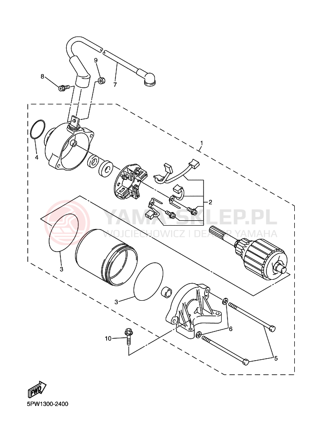 Schemat "rozrusznik" do Yamaha YZF-R1 R1