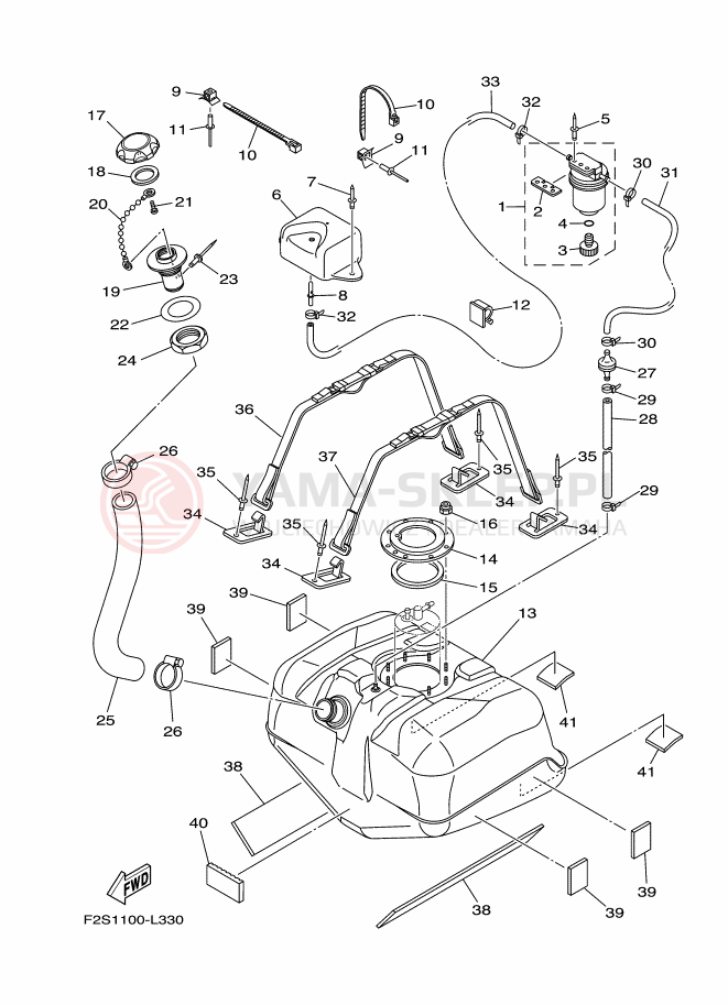 Schemat "zbiornik paliwa" do Yamaha FX CRUISER HO