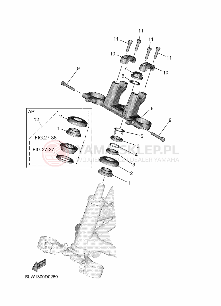 Schemat "Półki zawieszenia" do Yamaha MT-07 Y-AMT