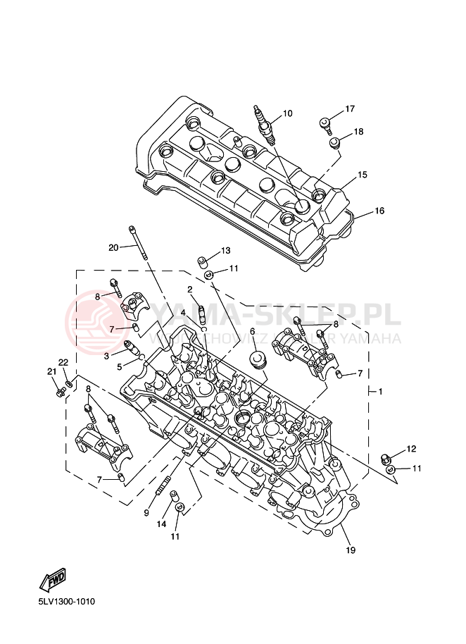 Schemat "cylinder" do Yamaha FZS1000 FAZER