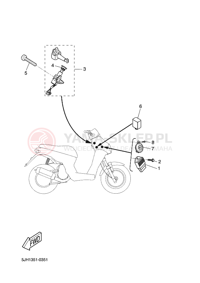 Schemat "układ elektryczny" do Yamaha SLIDER