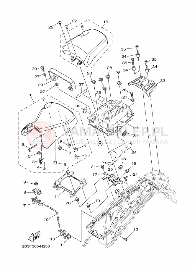 Schemat "siedzenie" do Yamaha XT1200Z SUPER TÉNÉRÉ ABS