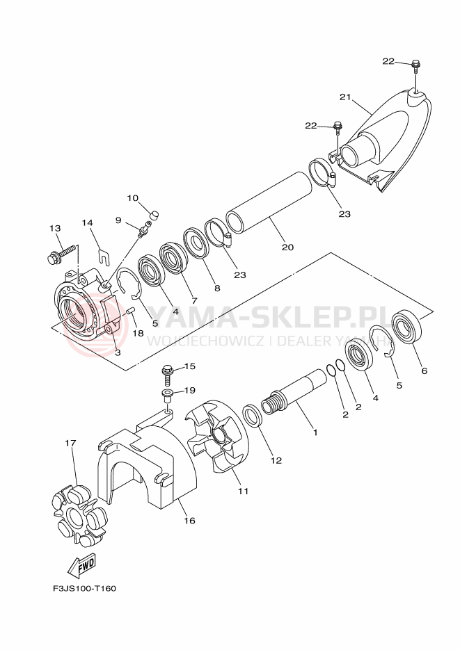 Schemat "JET UNIT" do Yamaha FX CRUISER SVHO