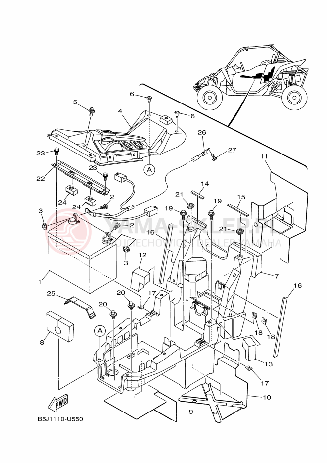 Schemat "układ elektryczny" do Yamaha YXZ1000R