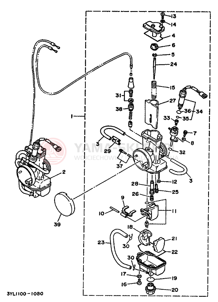 Schemat "Gaźnik" do Yamaha TZ250