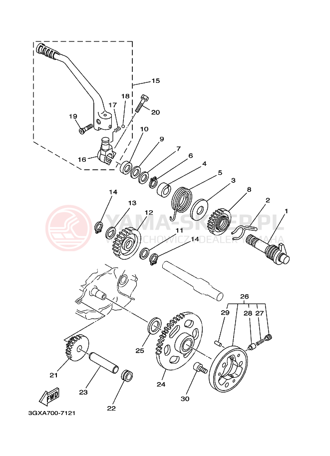 Schemat "rozrusznik" do Yamaha AG200F
