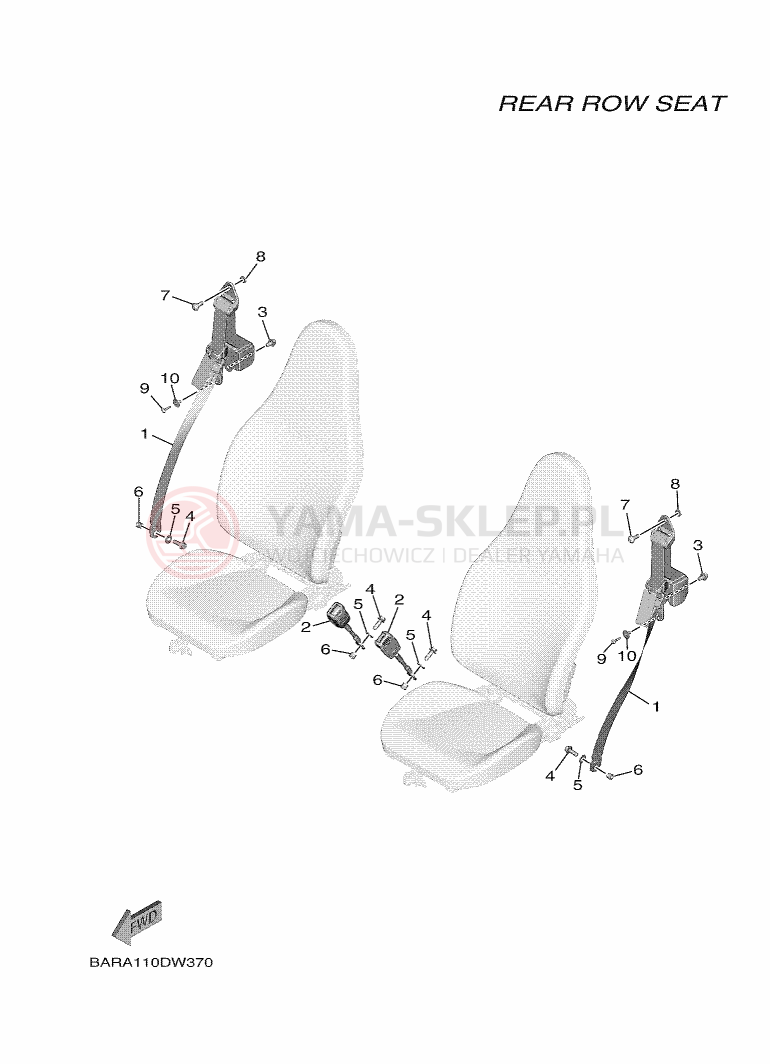 Schemat "SEAT" do Yamaha YXF850E