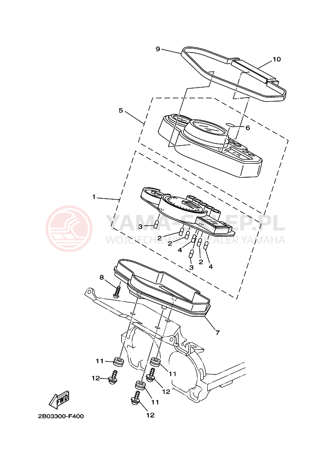 Schemat "licznik" do Yamaha TDM900A