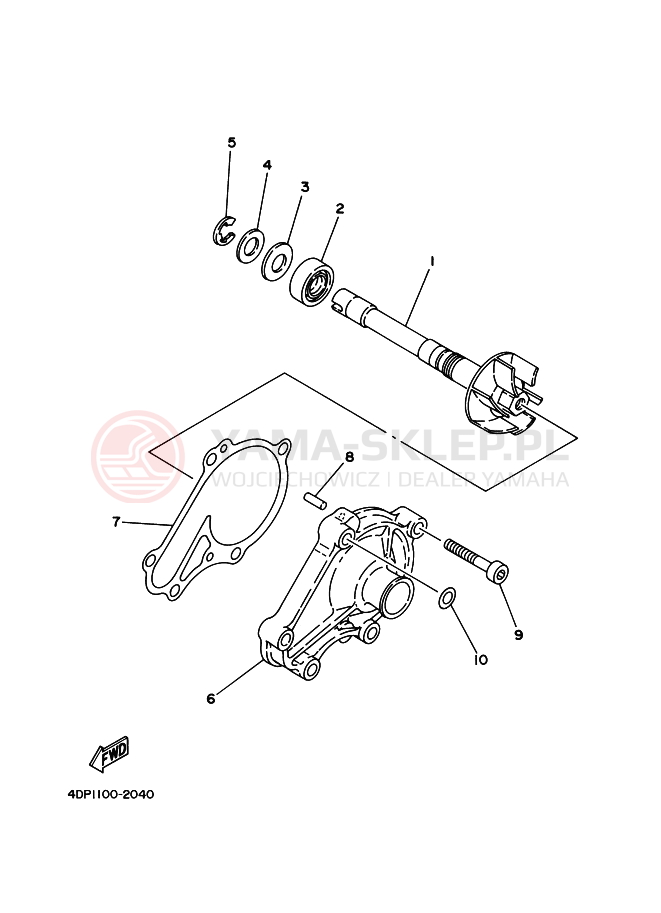 Schemat "Pompa wody" do Yamaha TZ250
