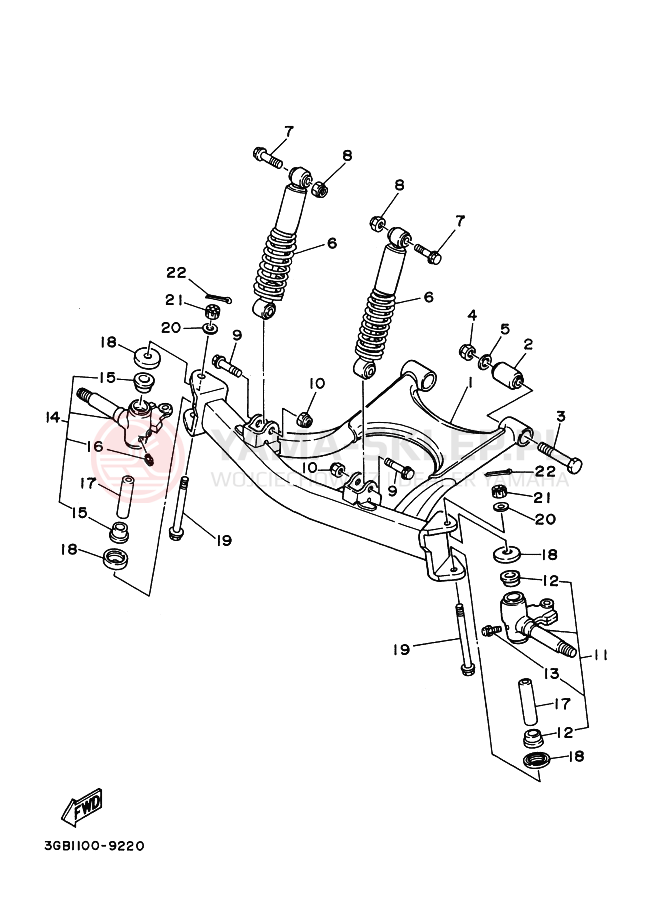 Schemat "Koło przód" do Yamaha CHAMP